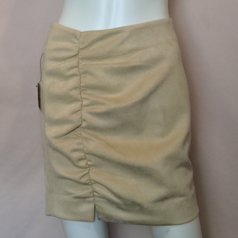 Free People Ava Suede Mini Skirt in Tan size 6